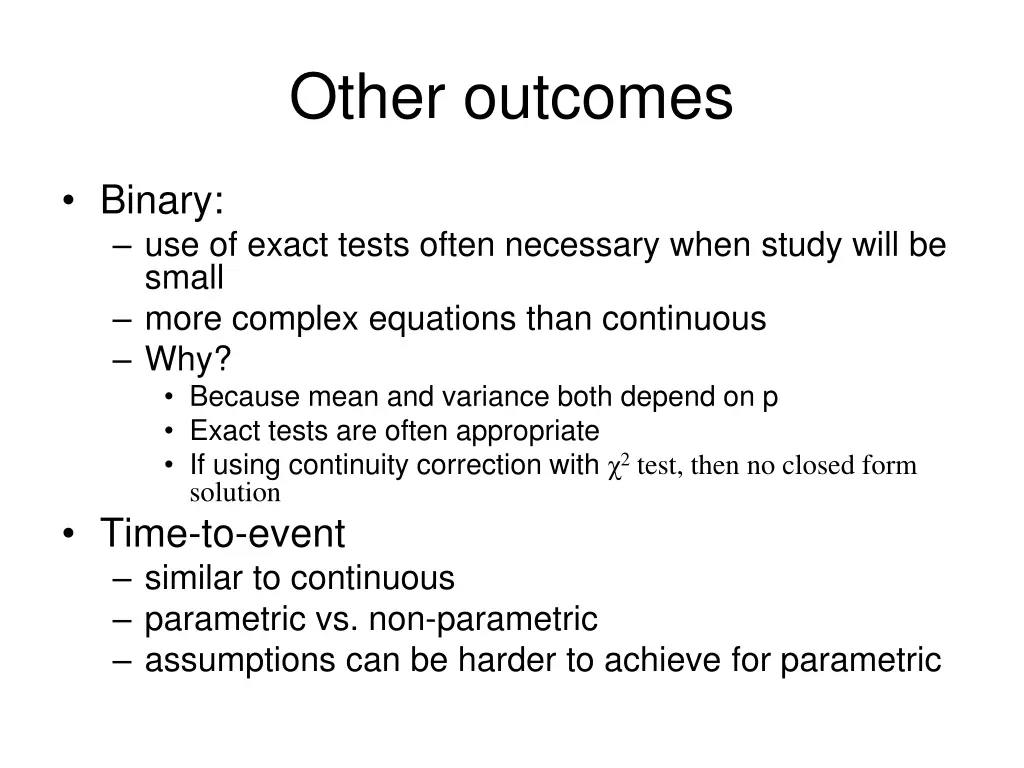 other outcomes
