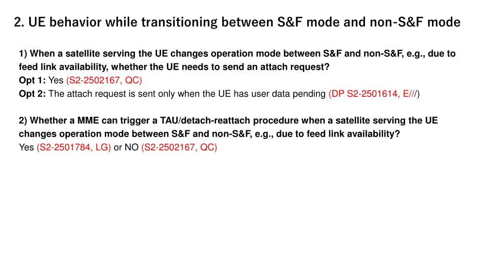 2 ue behavior while transitioning between