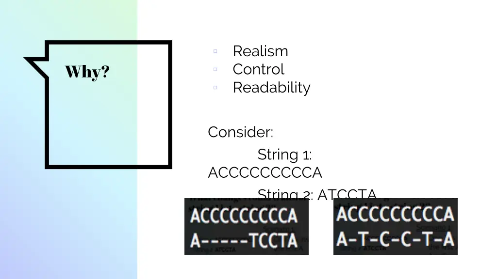 realism control readability