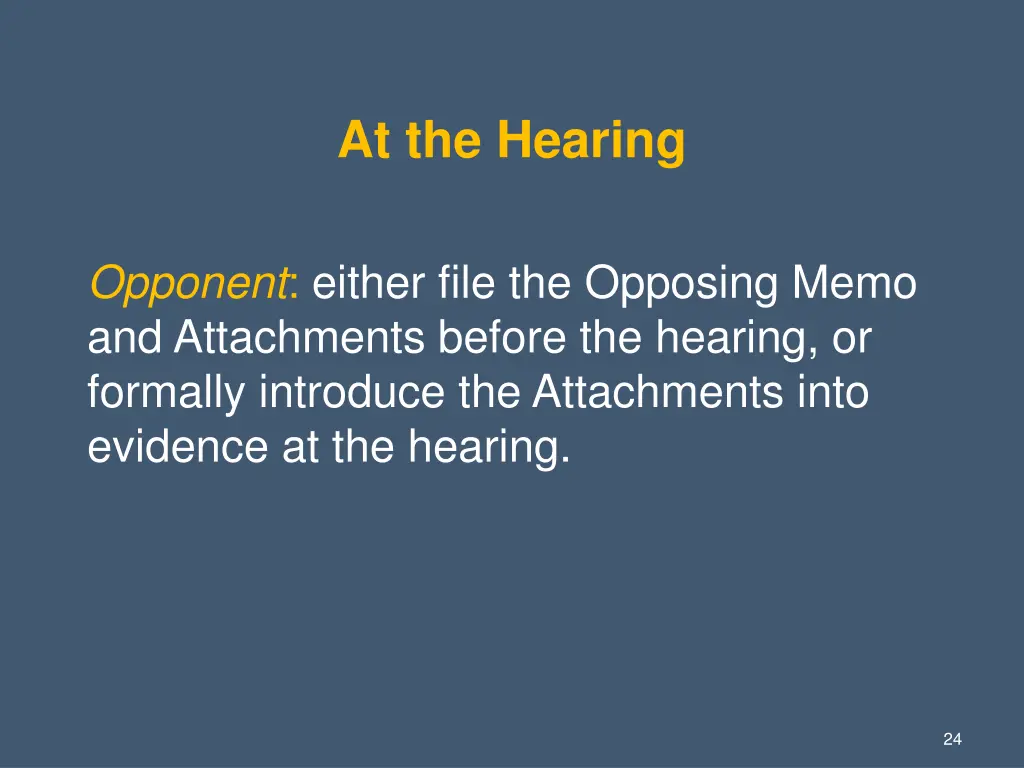 at the hearing 1