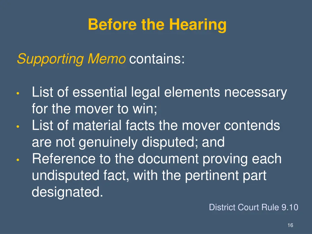before the hearing 2