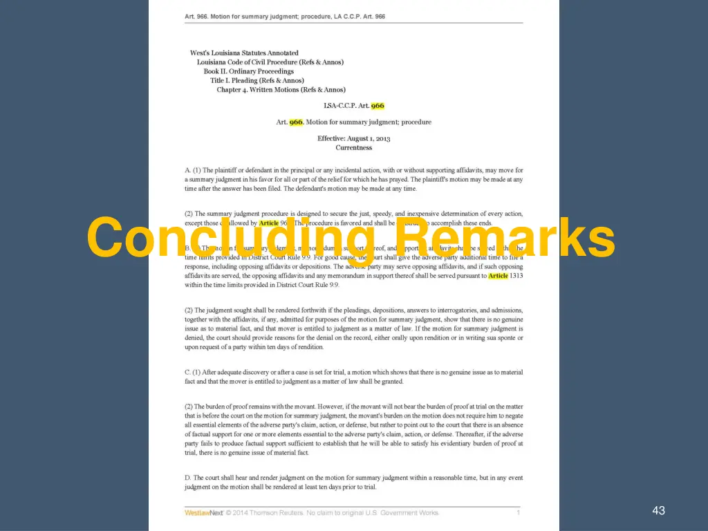 concluding remarks