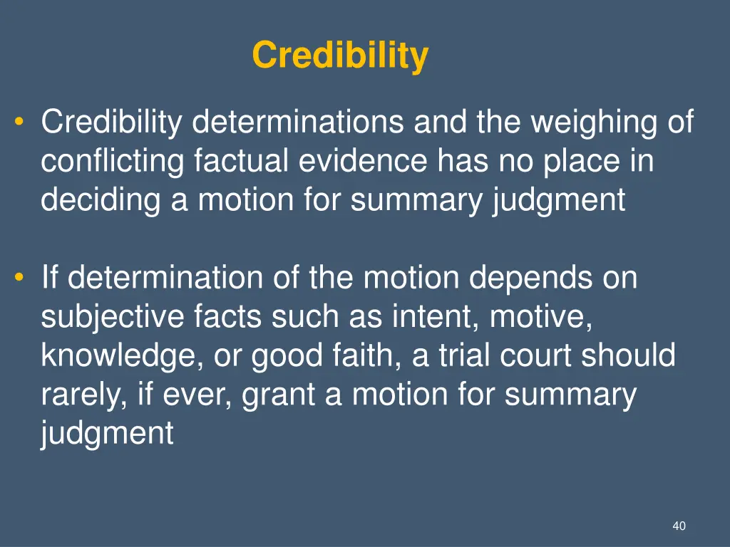 credibility
