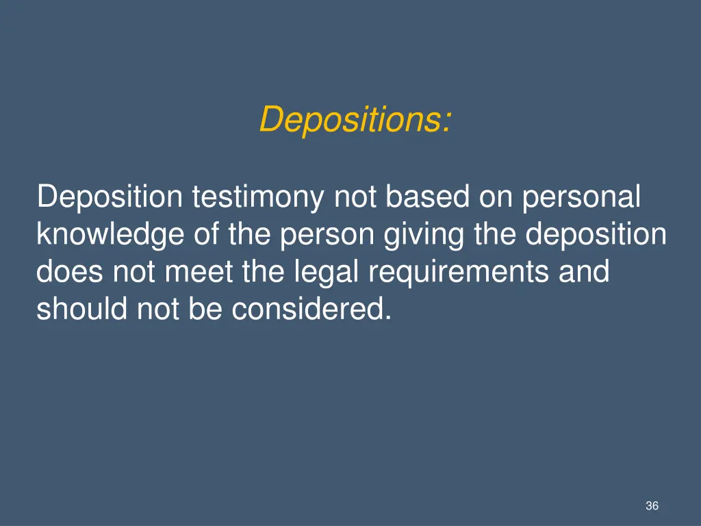 depositions