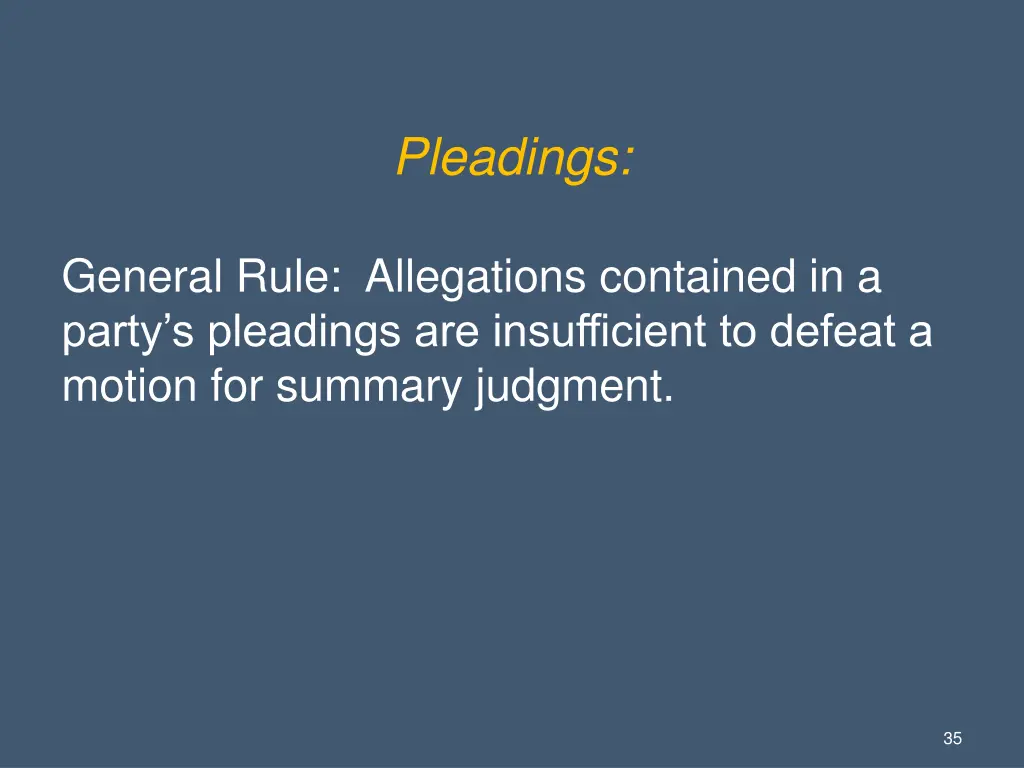 pleadings