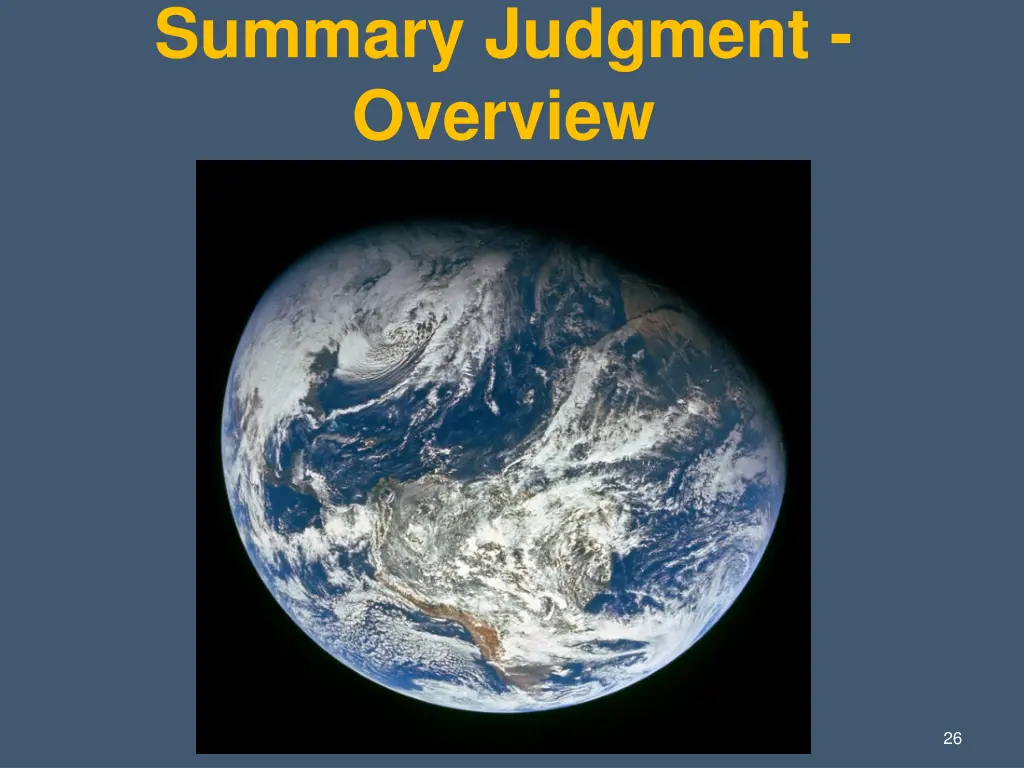 summary judgment overview