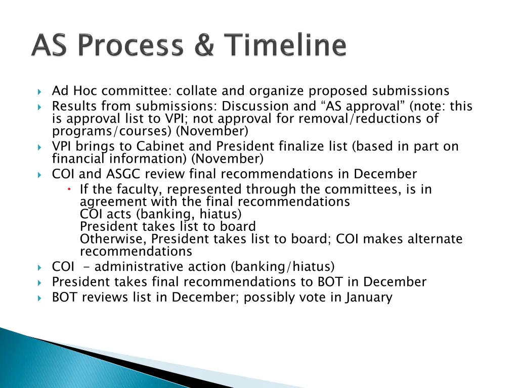 ad hoc committee collate and organize proposed