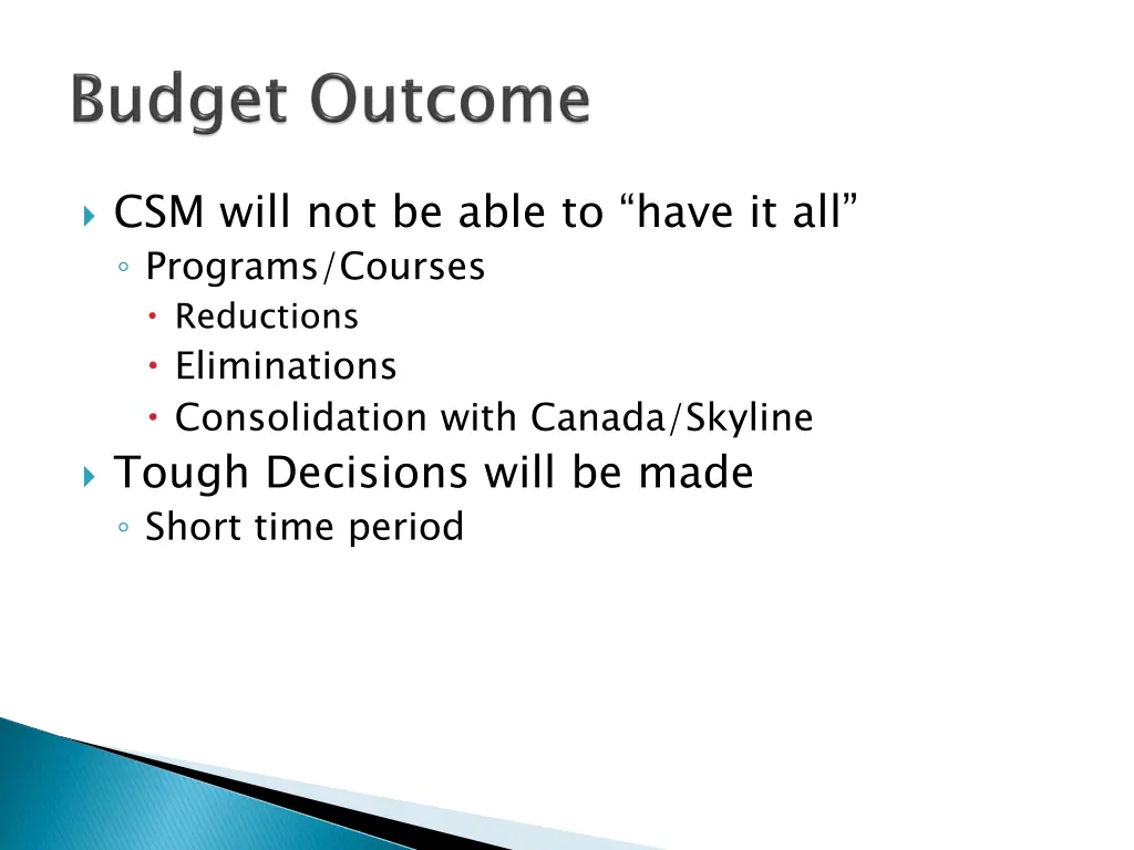 csm will not be able to have it all programs
