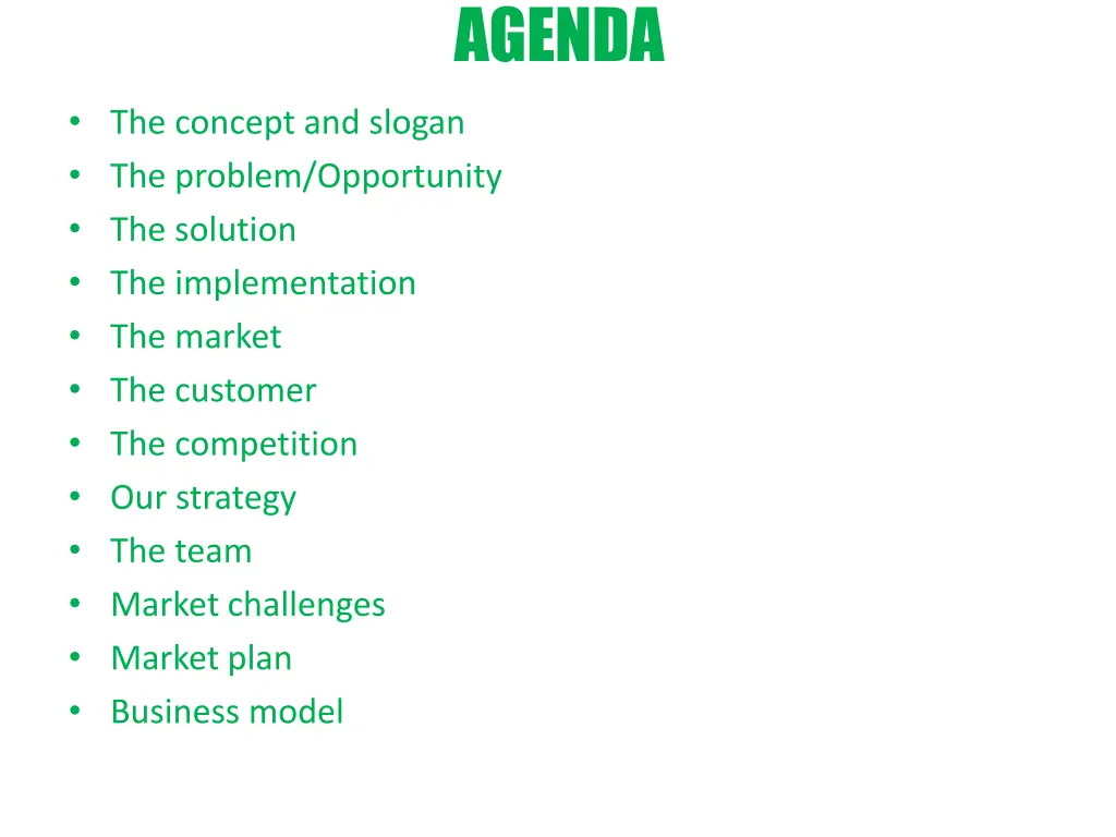 agenda