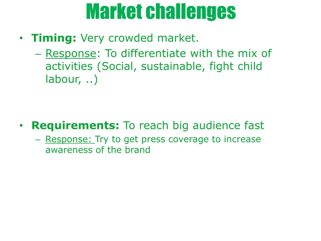 market challenges