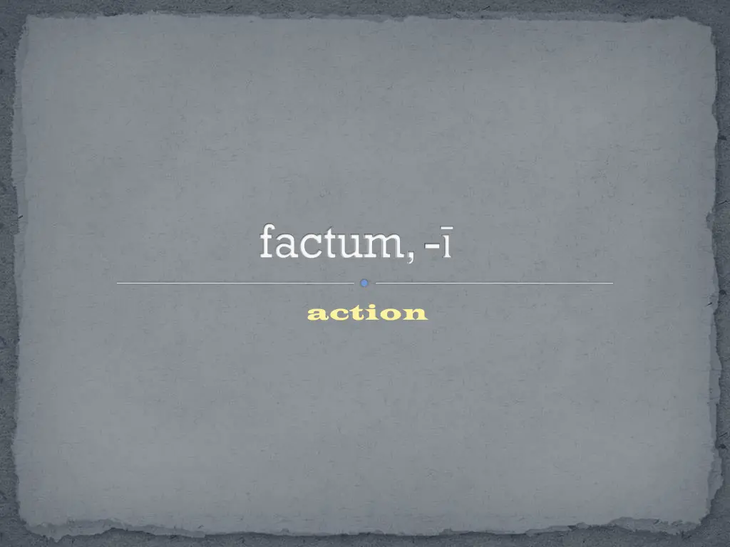 factum