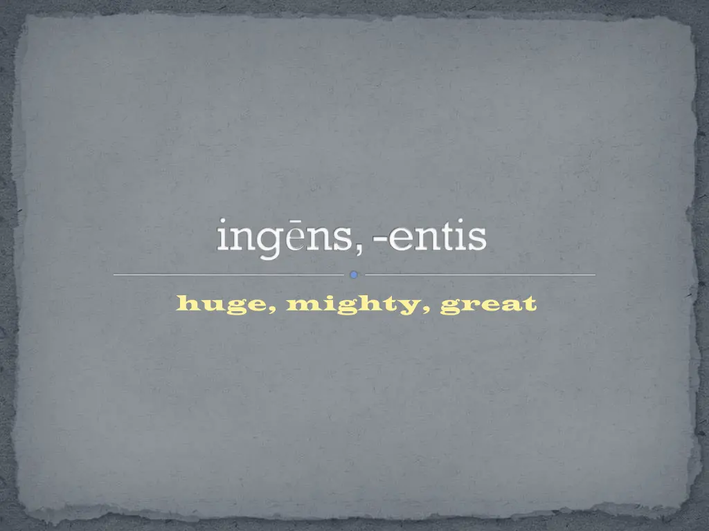 ing ns entis