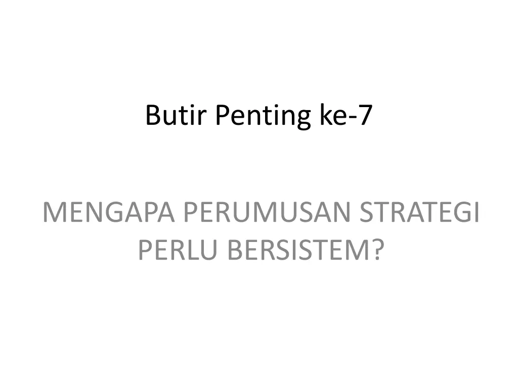 butir penting ke 7