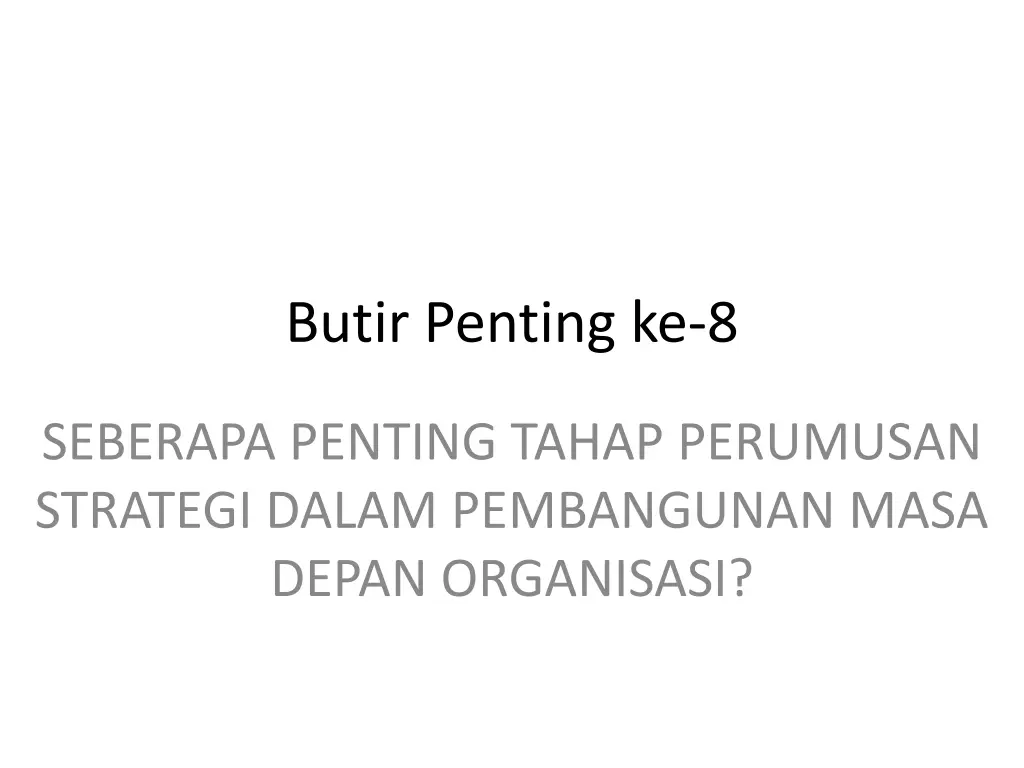 butir penting ke 8