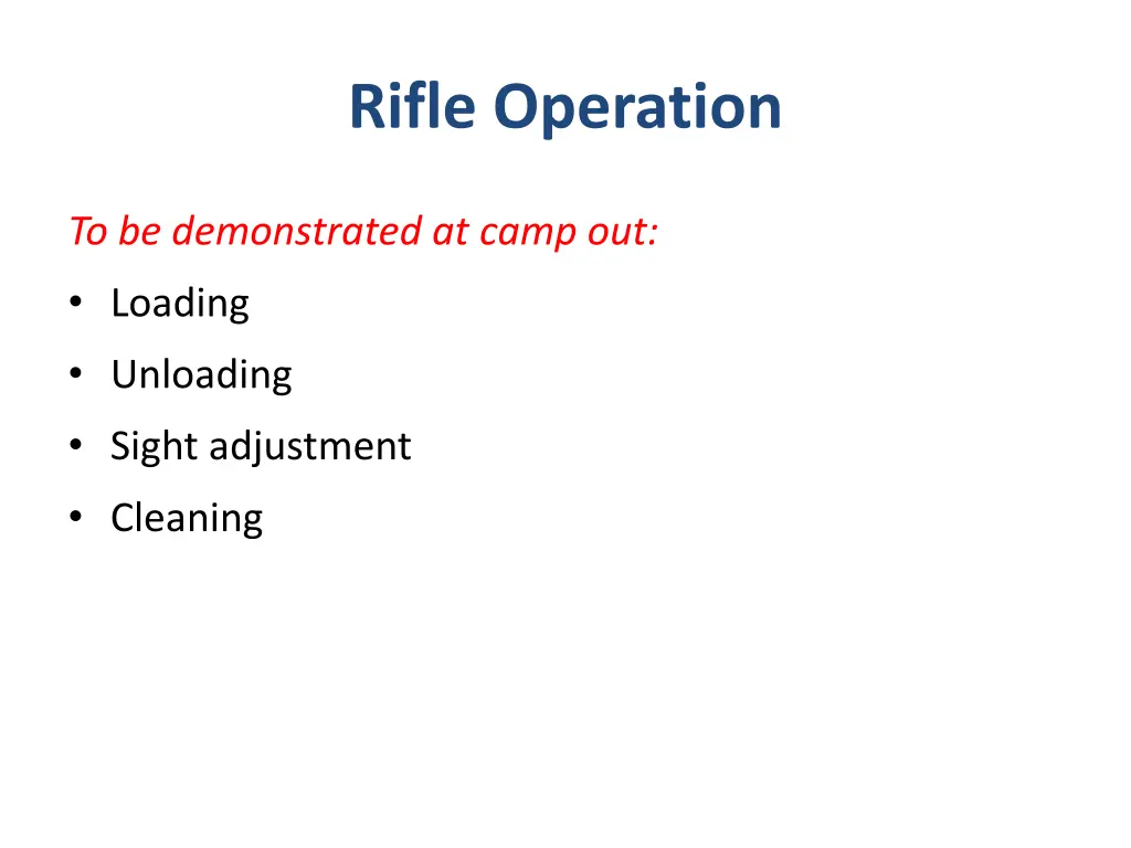 rifle operation