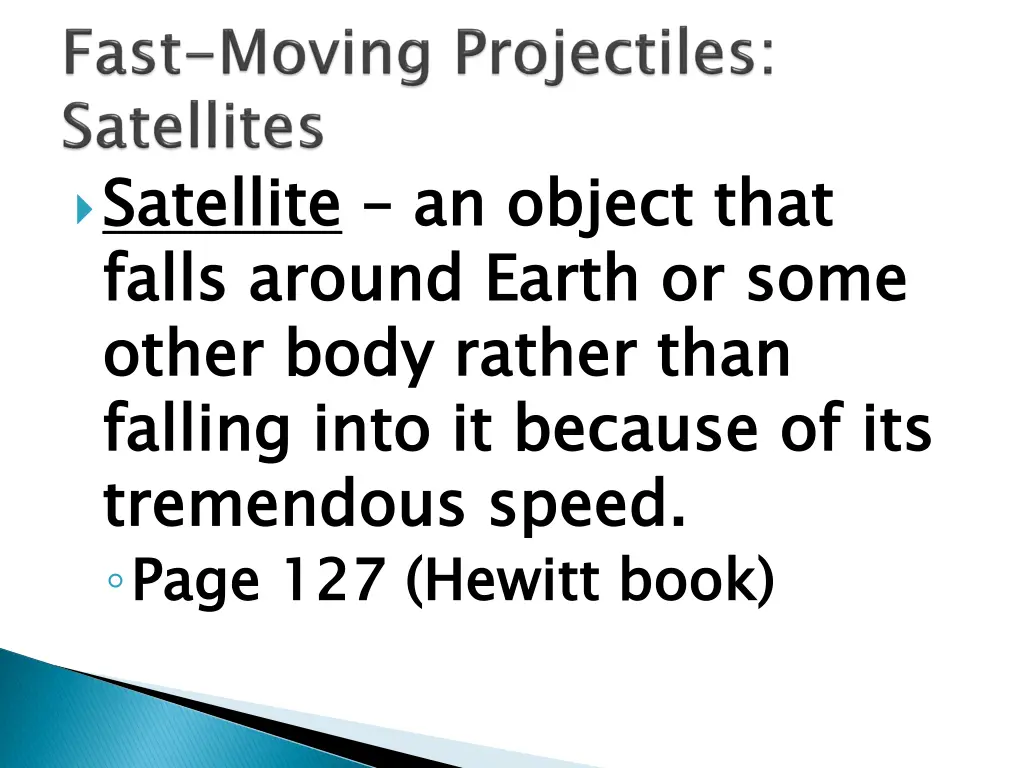 satellite falls around earth or some other body