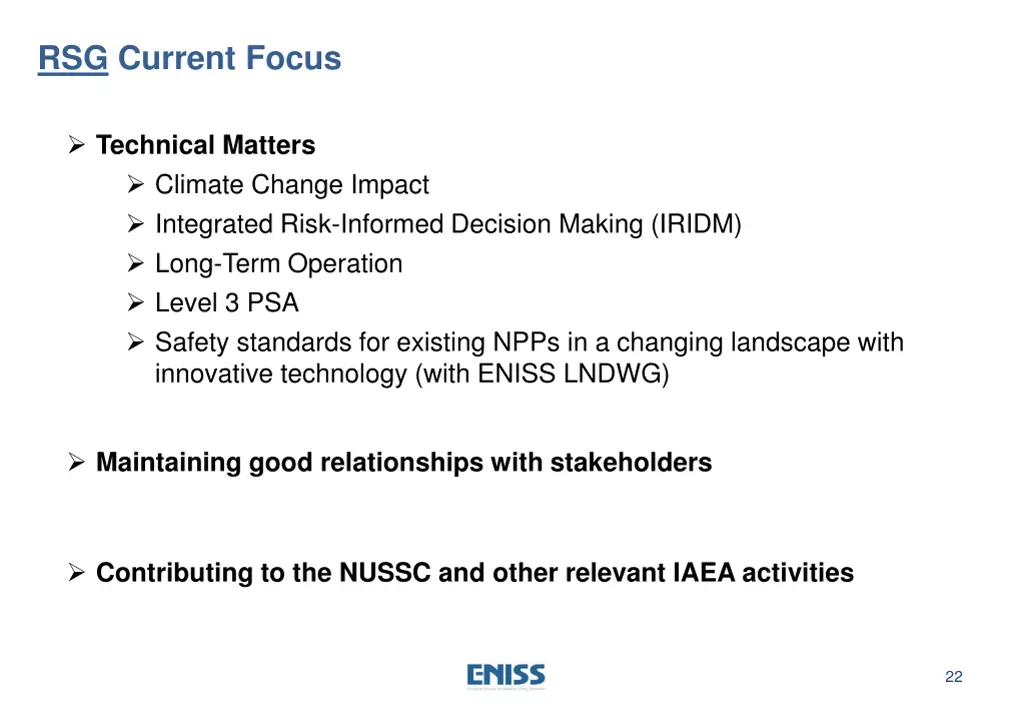 rsg current focus