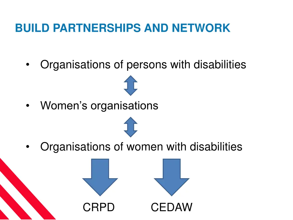 build partnerships and network