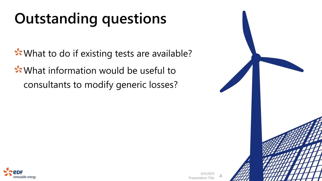 outstanding questions