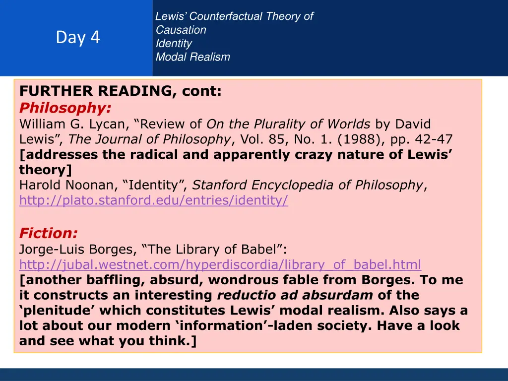 lewis counterfactual theory of causation identity 23