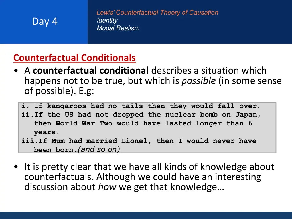 lewis counterfactual theory of causation identity