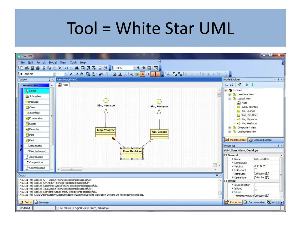 tool white star uml