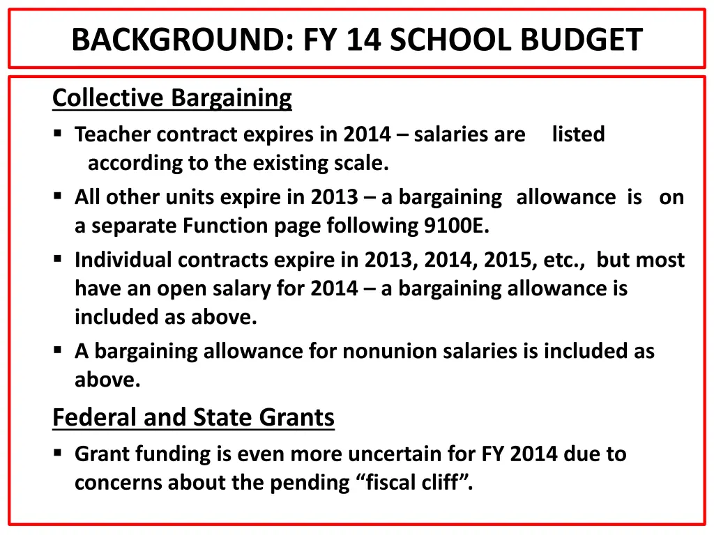 background fy 14 school budget