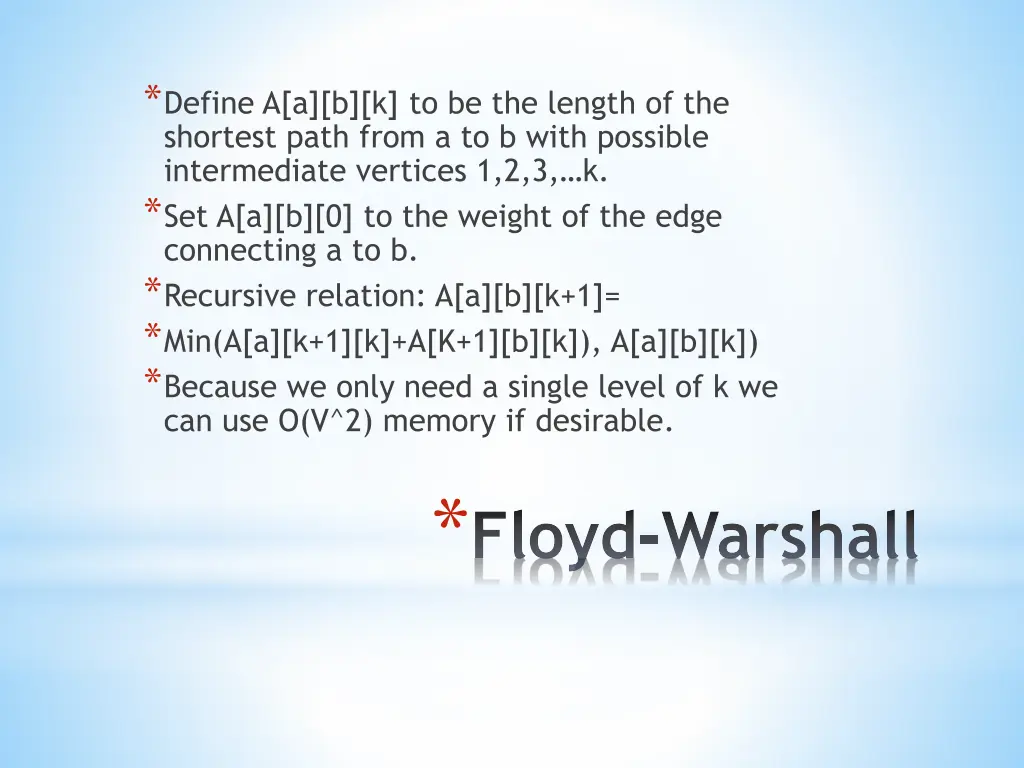 define a a b k to be the length of the shortest