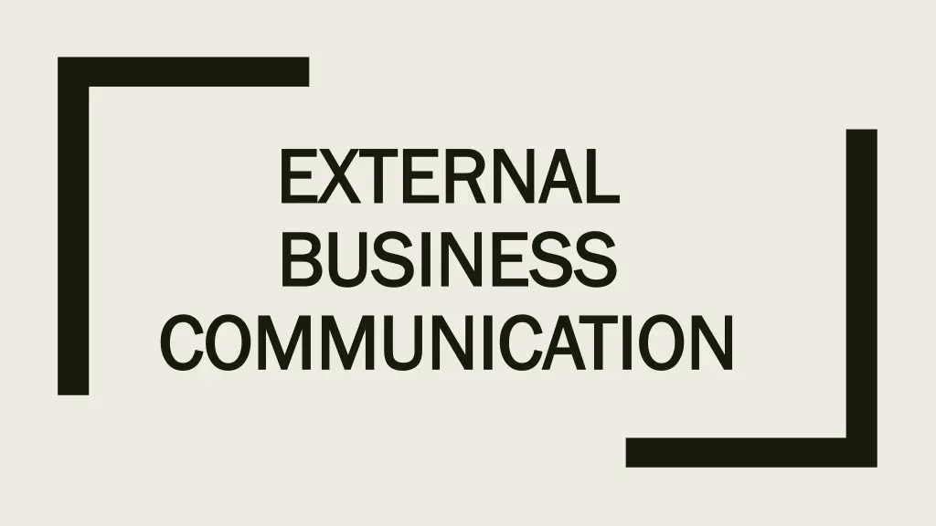 external external business business communication