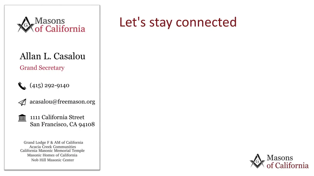 let s stay connected