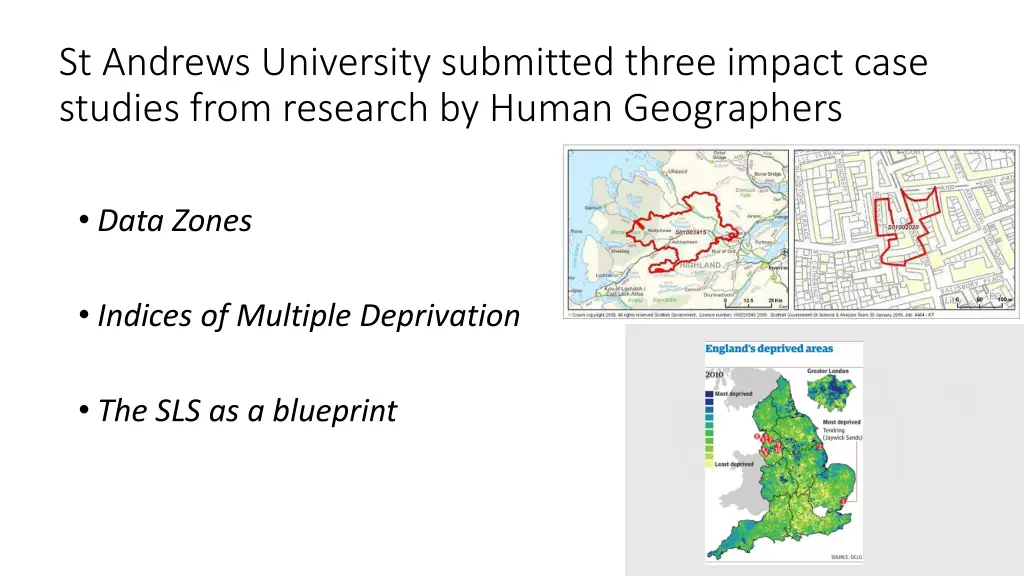 st andrews university submitted three impact case