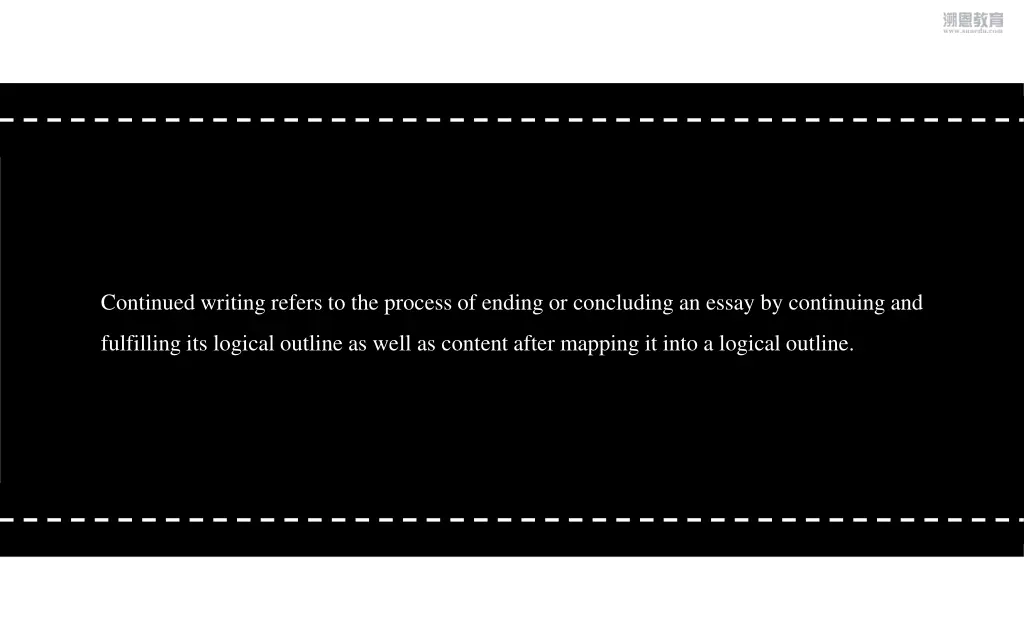 continued writing refers to the process of ending