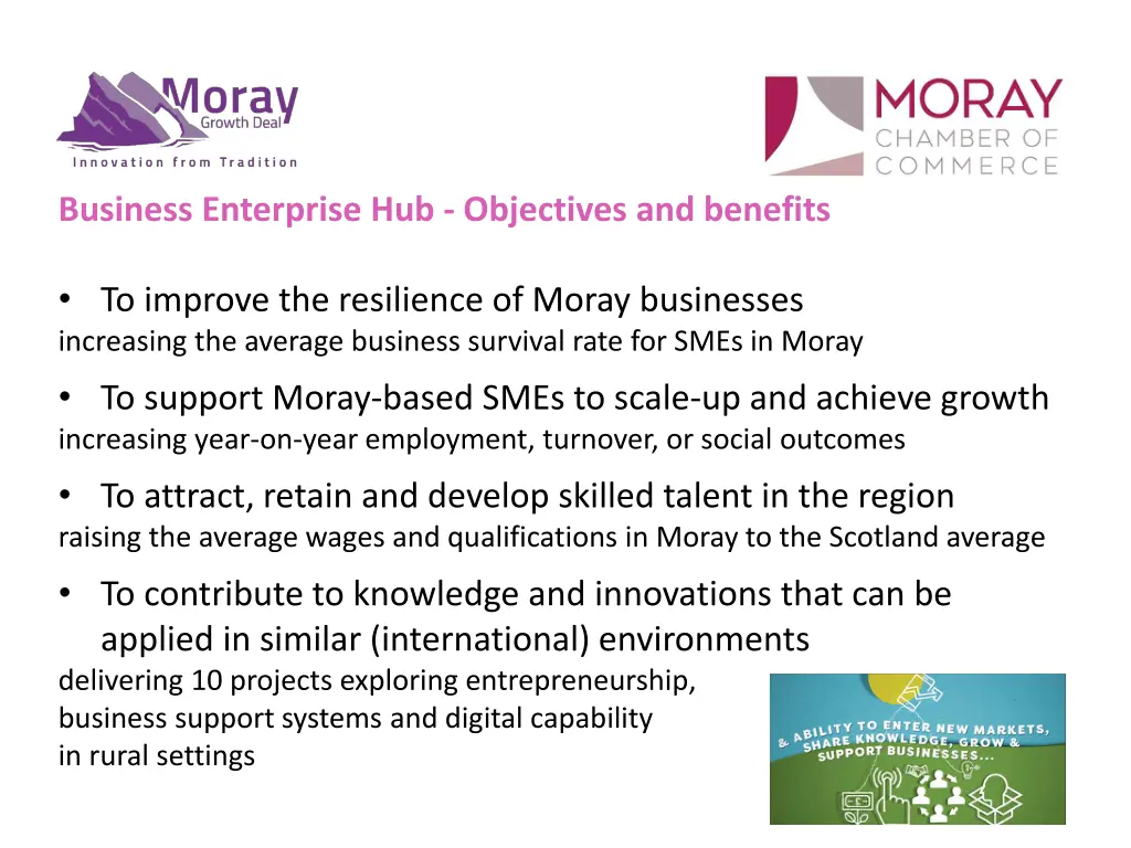 business enterprise hub objectives and benefits