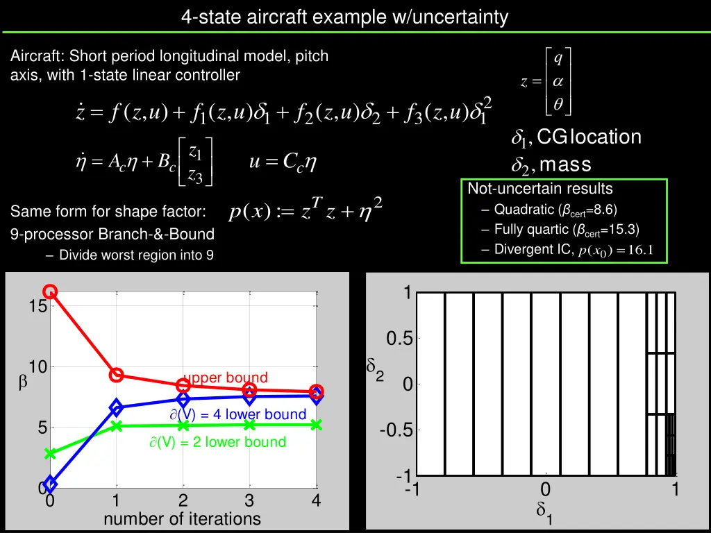 4 state aircraft example w uncertainty