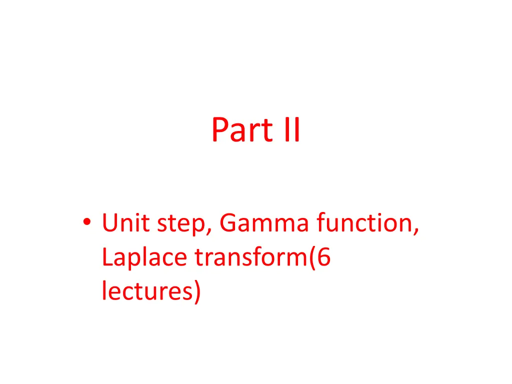 part ii