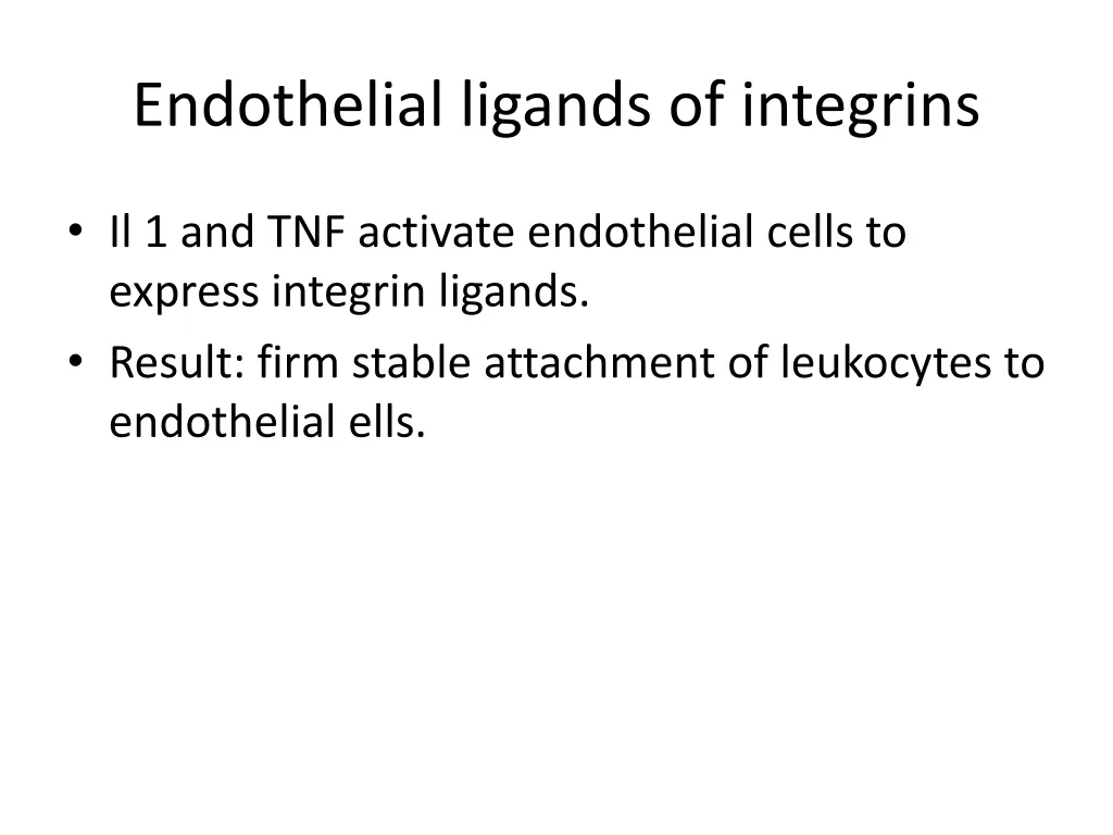 endothelial ligands of integrins
