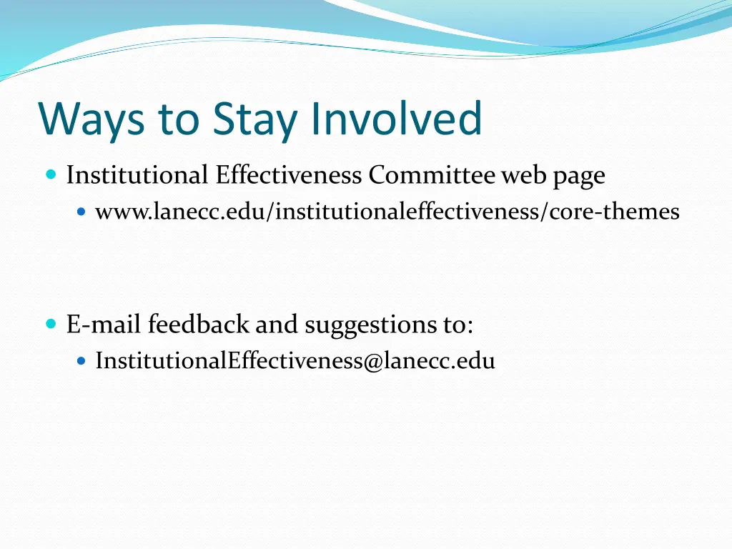 ways to stay involved