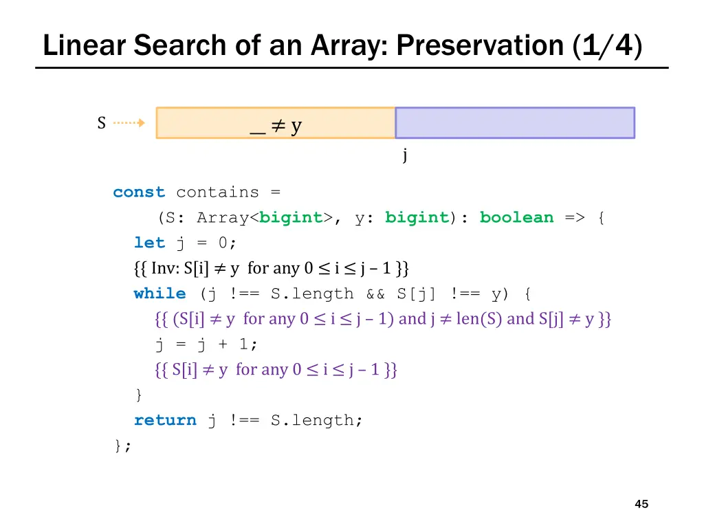 linear search of an array preservation 1 4