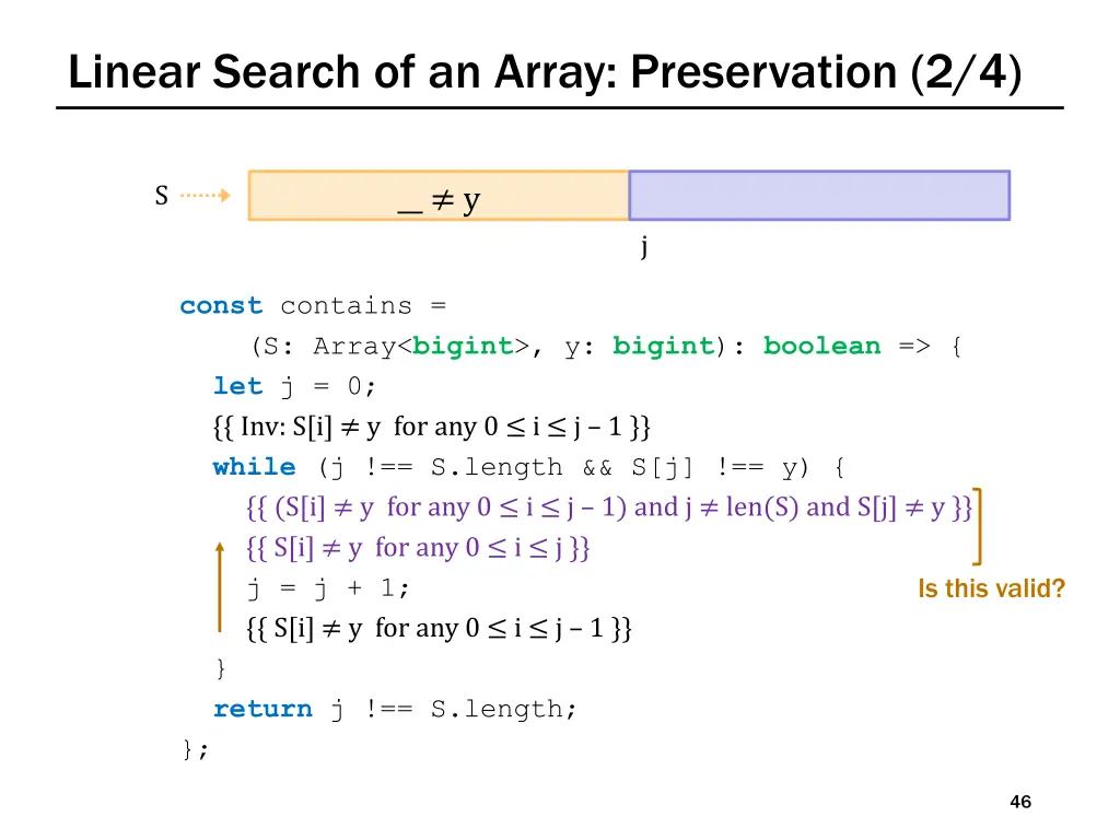 linear search of an array preservation 2 4