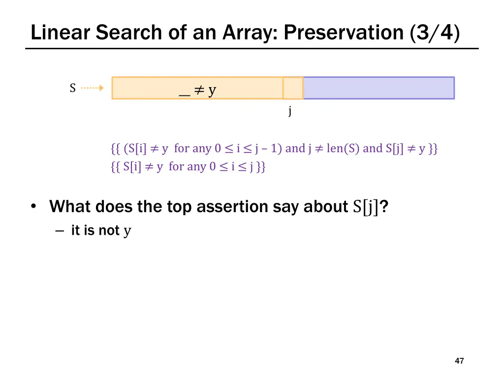 linear search of an array preservation 3 4