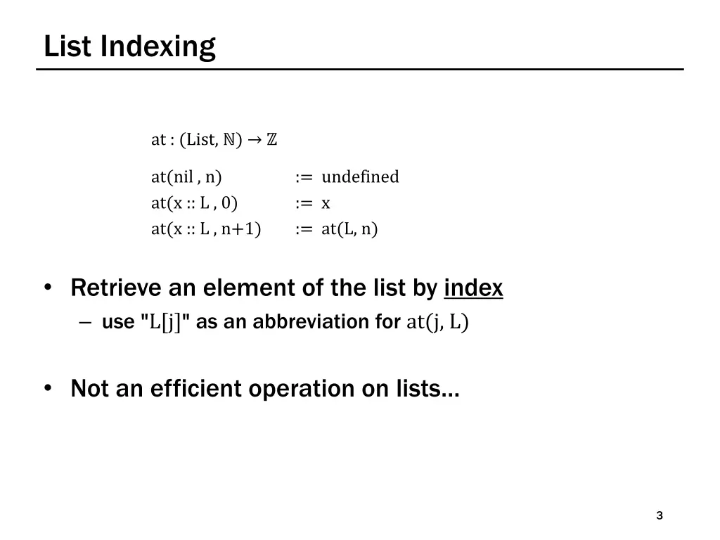 list indexing