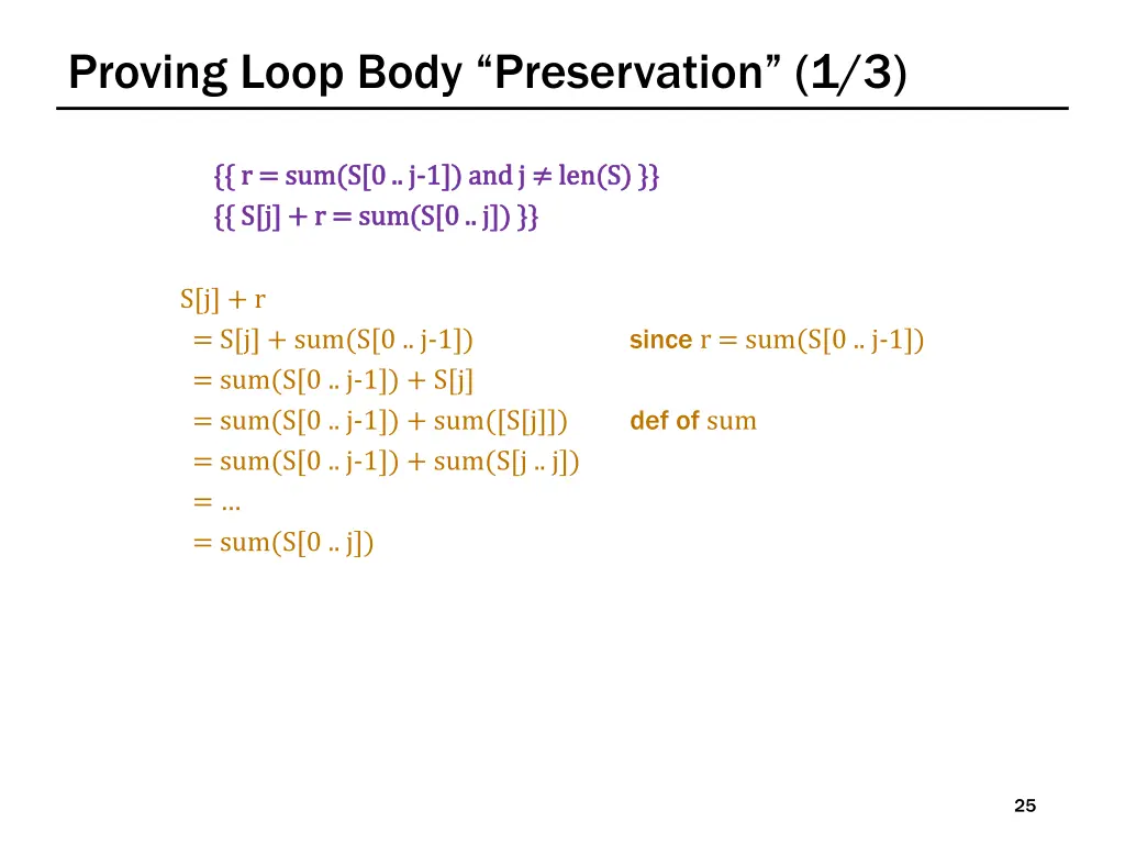proving loop body preservation 1 3