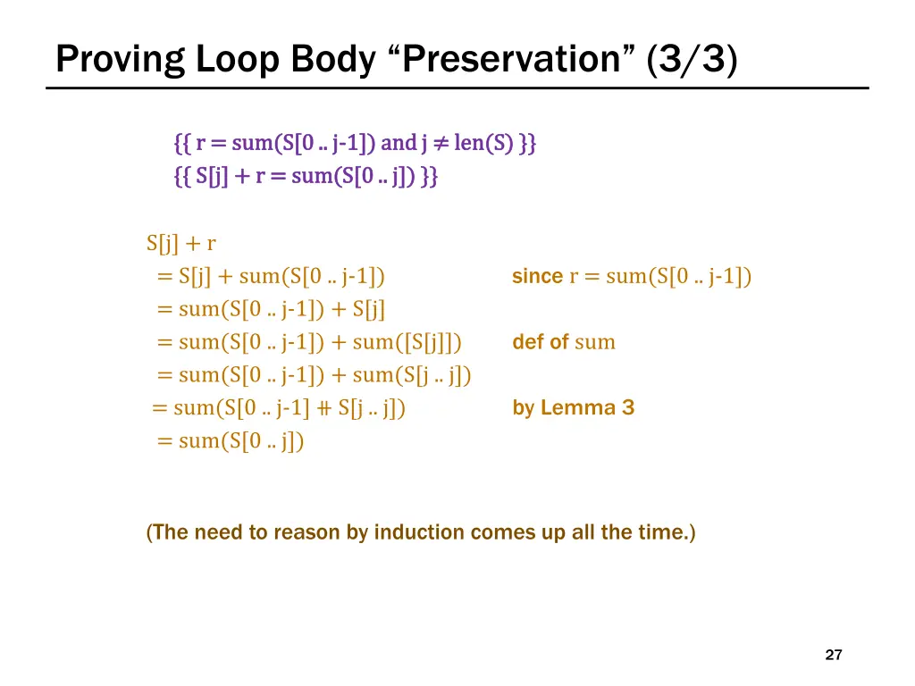 proving loop body preservation 3 3