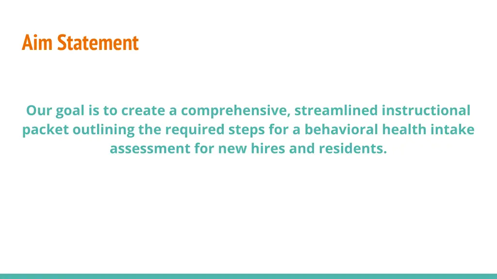 aim statement