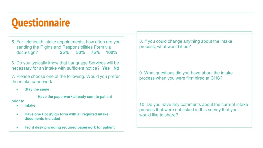 questionnaire 1