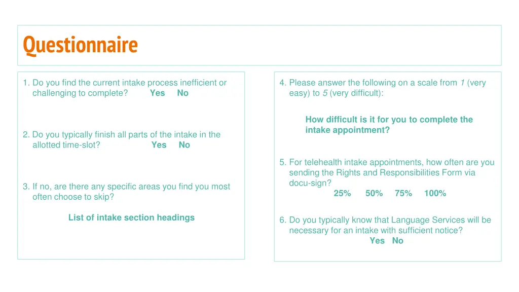 questionnaire