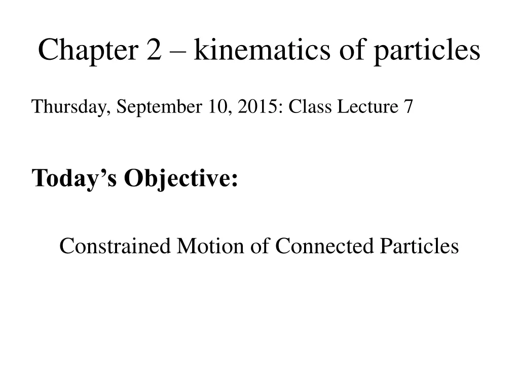 chapter 2 kinematics of particles