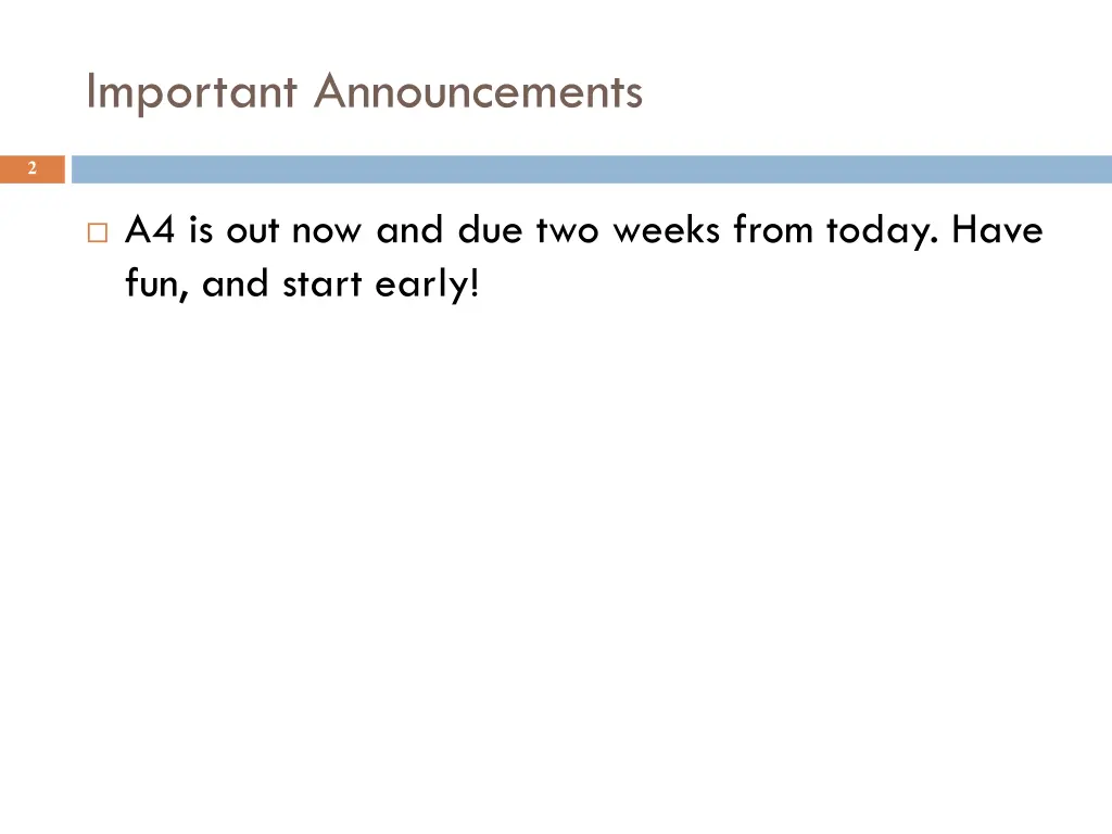important announcements