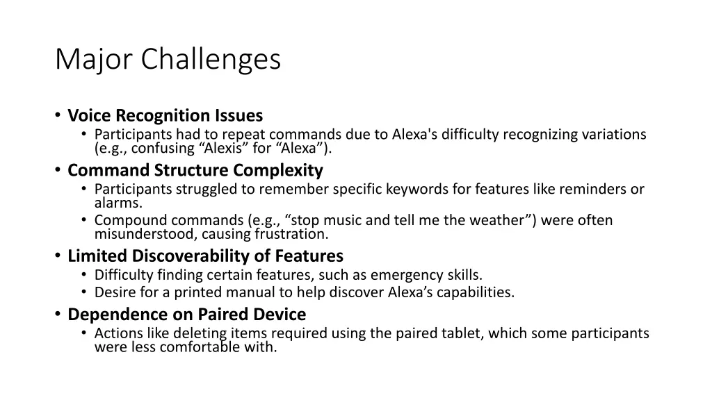major challenges