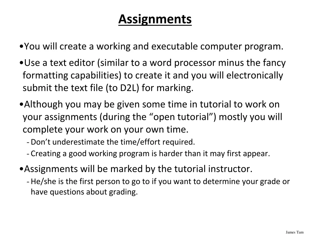 assignments